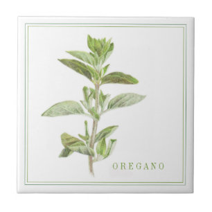 VERSE OREGANO 4.25x4.25 Keramische Tegel (+tekst) Tegeltje