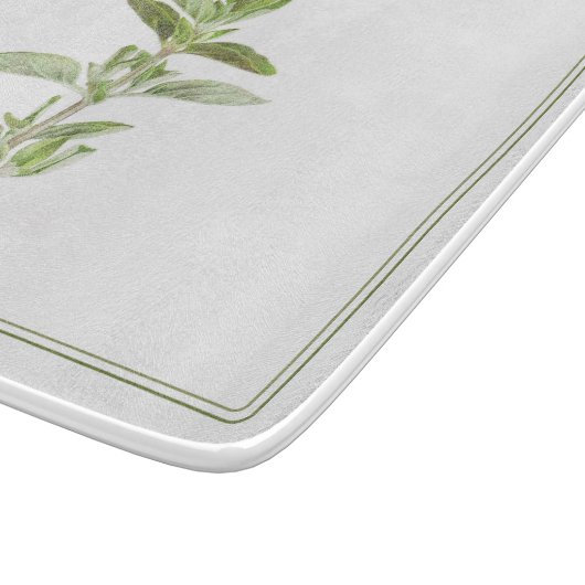 VERSE OREGANO 6x7 glazen snijplank (Hoek)