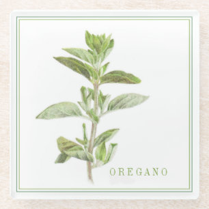 VERSE OREGANO Glas Drinkviltje (+tekst) Glazen Onderzetter