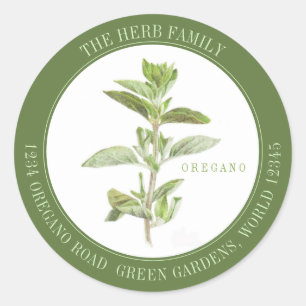 VERSE OREGANO Grote Ronde Envelop Afdichtingen - G Sticker