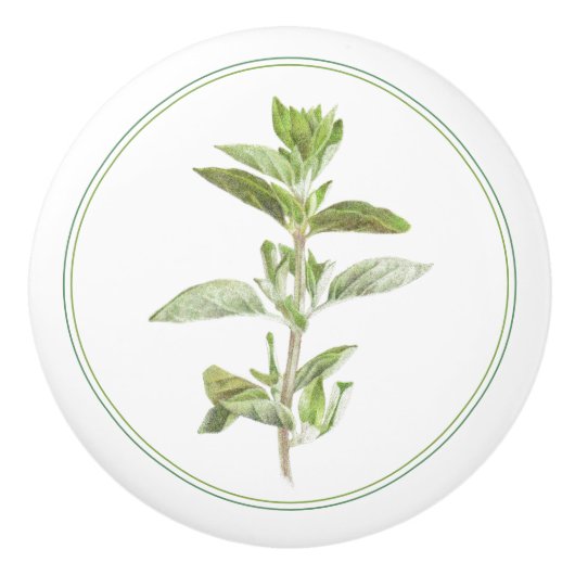 VERSE OREGANO Keramische Knop (Voorkant)