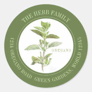 VERSE OREGANO Kleine Ronde Envelop Afdichtingen -  Sticker