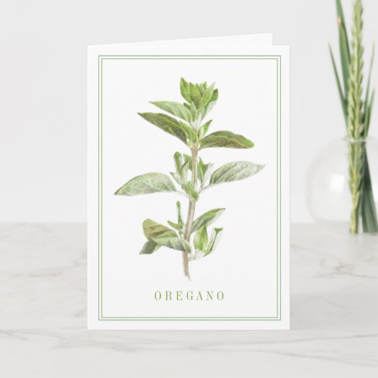 VERSE OREGANO Wenskaart Kaart (Voorkant)