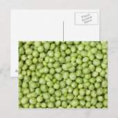 Verse organische erwten 2 briefkaart (Voorkant / Achterkant)