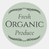 Verse organische producten Klassieke ronde Sticker (Voorkant)
