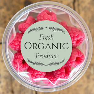 Verse organische producten Klassieke ronde Sticker