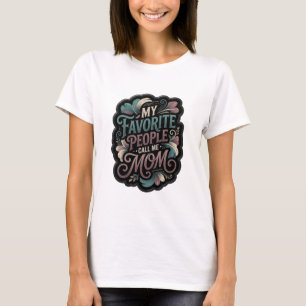 Verse Paars MIJN LIEVELINGS MENSEN NOEMEN ME MOM T-shirt
