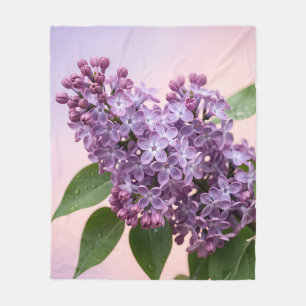 Verse Paarse Seringbloesem Lente Bloemenpracht Fleece Deken
