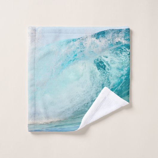 Verse Pacifische oceaanblauwe golven breken Bad Handdoek (Wasdoekje)