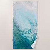 Verse Pacifische oceaanblauwe golven breken Strandlaken (Voorkant)