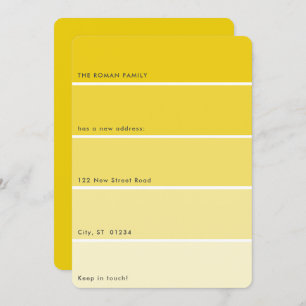 Verse Paint Moving Announcement Gold Paint Chip Kaart