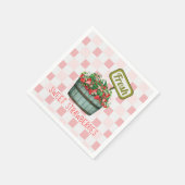 Verse Papieren Servetten Met Verse Aardbeien (Hoek)