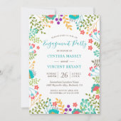 Verse pasteistei Floral Garden Engagement Party Kaart (Voorkant)