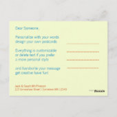 Verse pastel Modern Dank u Briefkaart (Achterkant)