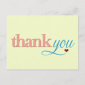 Verse pastel Modern Dank u Briefkaart (Voorkant)