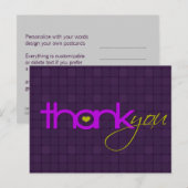 Verse pastel Modern Dank u Briefkaart (Voorkant / Achterkant)