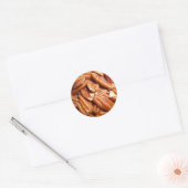 Verse pecannoten ronde sticker (Envelop)