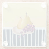 Verse peer | Modern stilleven Glazen Onderzetter (Achterkant)