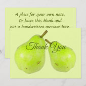 verse peren, groene juiky en zoet bedankkaart (Voorkant / Achterkant)