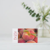 Verse perzik met blad visitekaartje (Staand voorkant)