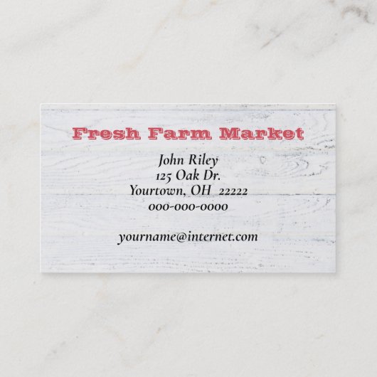 Verse perzik met blad visitekaartje (Achterkant)