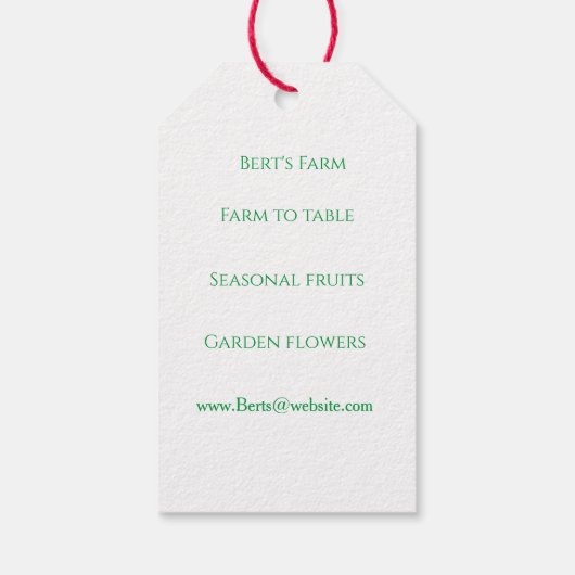 Verse perzik Waterverf Cadeaulabel (Achterkant)