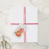 Verse perzik Waterverf Cadeaulabel (Met Touw)