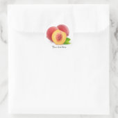 Verse perziken ronde sticker (Tas)