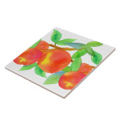 Verse perziken Waterverf Fruit Tegeltje (Zijkant)