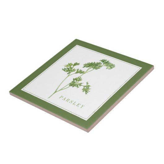 VERSE PETERSELIE 4.25x4.25 Keramische Tegel (+teks Tegeltje (Zijkant)