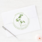 VERSE PETERSELIE Grote ronde adresenvelop afdichti Sticker (Envelop)