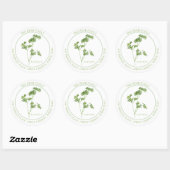 VERSE PETERSELIE Grote ronde adresenvelop afdichti Sticker (Vel)