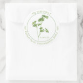VERSE PETERSELIE Grote ronde adresenvelop afdichti Sticker (Tas)