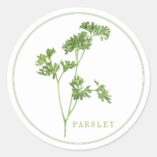 VERSE PETERSELIE Grote ronde Stickers