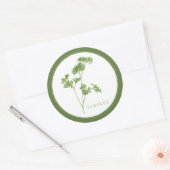 VERSE PETERSELIE Grote ronde Stickers (+tekst) Gro (Envelop)