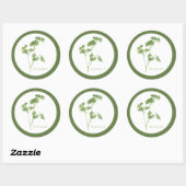 VERSE PETERSELIE Grote ronde Stickers (+tekst) Gro (Vel)
