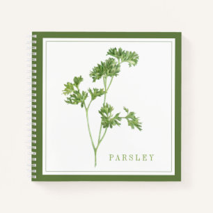 VERSE PETERSELJ 8.5x8.5 Spiraalschrift - Groen Notitieboek