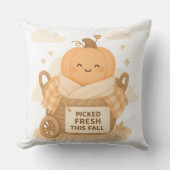 Verse Picked Deze Herfst Cute Pompoen Halloween Kussen (Voorkant)