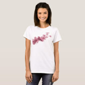 Verse Pink Abstracte Vogels Creatieve Print T-shirt (Voorkant volledig)