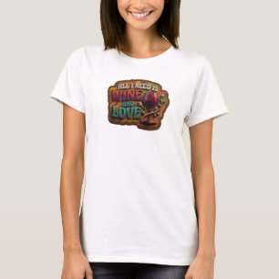 Verse Pink ALLES WAT IK NODIG HEB IS WIJN EN LIEFD T-shirt
