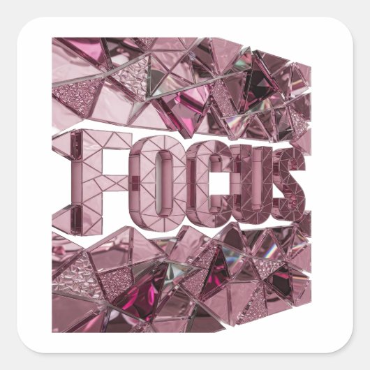 Verse Pink FOCUS Vierkante Sticker (Voorkant)