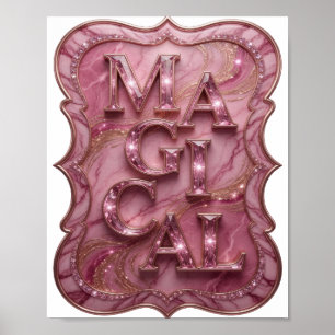 Verse Pink MAGISCHE Statement Ontwerp Poster