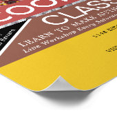 Verse Pizza, Kooklessen Reclame Poster (Hoek)