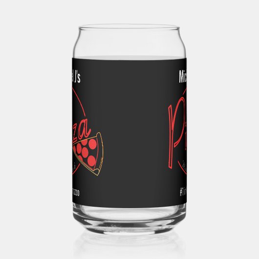 Verse pizza pizzeria kan bier glas (Rechts)