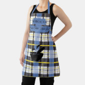 Verse Plaid Schort met Pestle en Mortar Silhouett (Insitu)