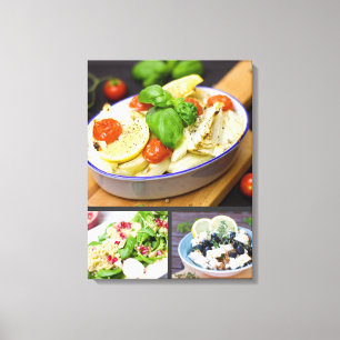 Verse plantaardige bakje gegooid gezonde salade ge canvas afdruk