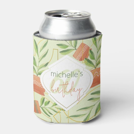 Verse Planten in keramische potten Waterverf Blikjeskoeler (Blikje Voorkant)