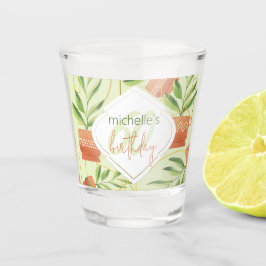 Verse Planten in keramische potten Waterverf Shot Glas