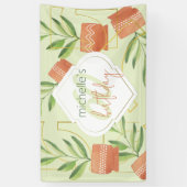 Verse Planten in keramische potten Waterverf Spandoek (Verticaal)