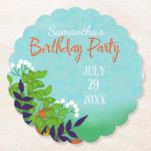 Verse Planten in  tuin Kartonnen Onderzetters (Voorkant)